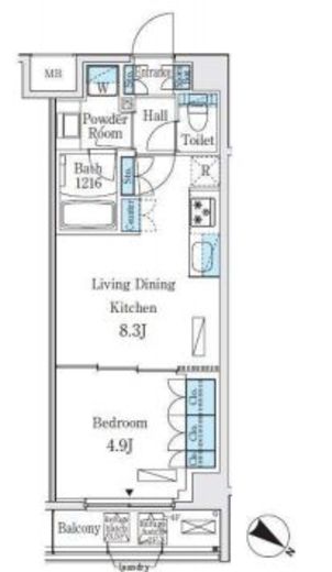 ライズ代々木3　402号室　間取り