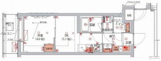 ハーモニーレジデンス神楽坂ヒルズthird　305号室　間取り