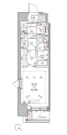クレイシア月島　502号室　間取り