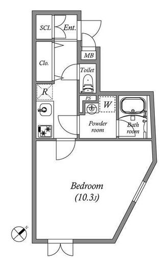 リーガランド西新宿　102号室　間取り