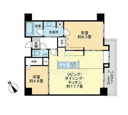 オープンレジデンシア代々木公園　405号室　間取り