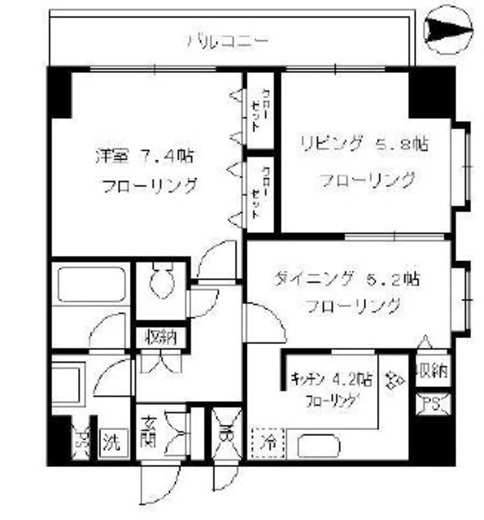 ガーデンクレスト　602号室　間取り