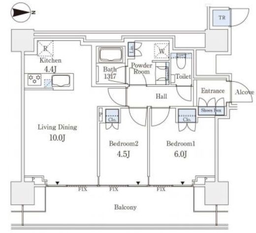 ザ・コート神宮外苑　1119号室　間取り