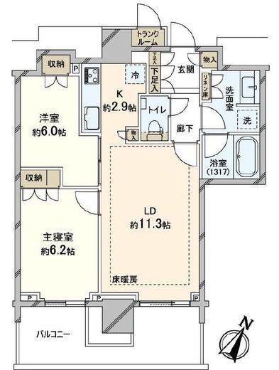 ザ・コート神宮外苑　1124号室　間取り