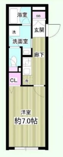 スタンズ神楽坂　403号室　間取り