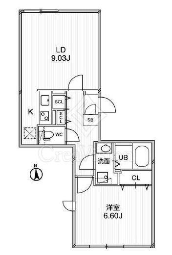 パセオ東新宿　303号室　間取り