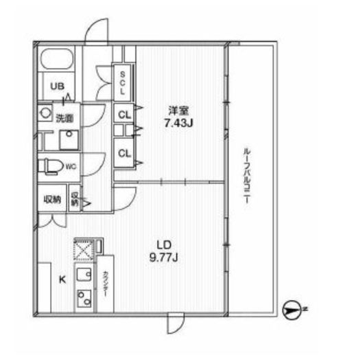 パセオ東新宿　404号室　間取り