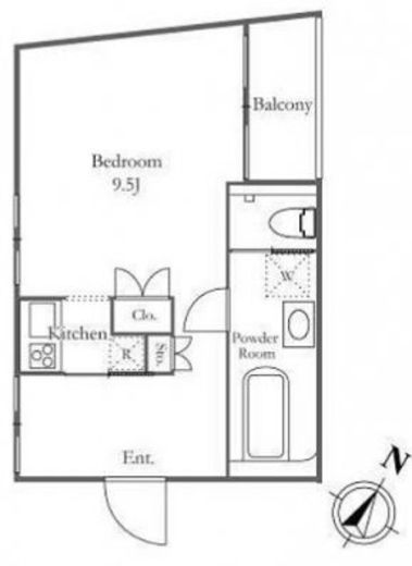 ビバリー代々木上原　204号室　間取り