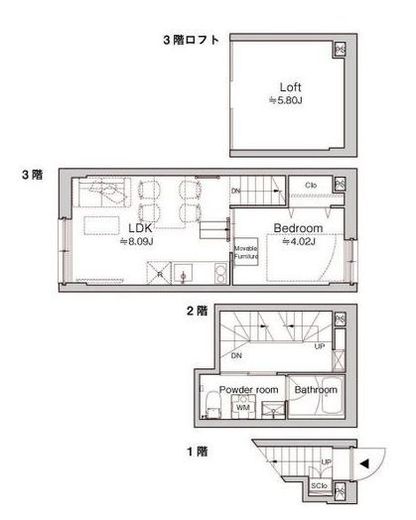 Pair新大久保　122号室　間取り