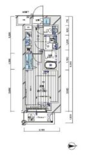 メインステージ白金3　701号室　間取り
