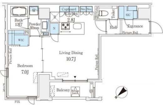 IS銀座レジデンス　1103号室　間取り