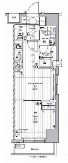 プレミアムキューブ代々木上原　404号室　間取り