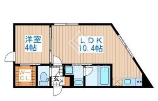 RARE代々木　404号室　間取り