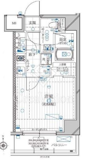 レガリス高田馬場　603号室　間取り