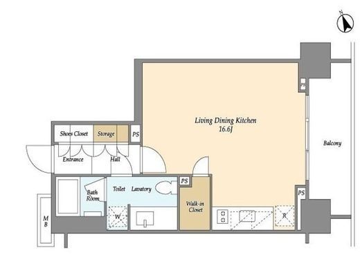 ASPRIME八丁堀 (アスプライム八丁堀)　1205号室　間取り