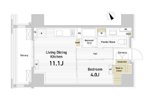 ASPRIME八丁堀 (アスプライム八丁堀)　402号室　間取り