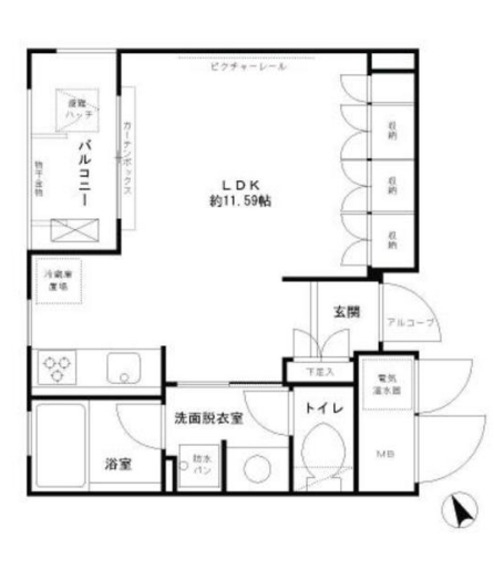 エル・セレーノ西早稲田　417号室　間取り