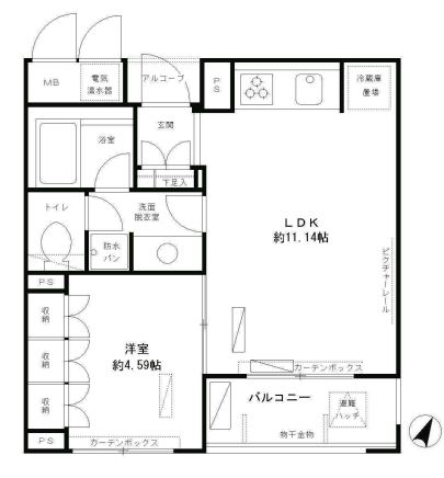 エル・セレーノ西早稲田　403号室　間取り