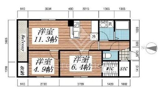 ISLA綱町　201号室　間取り