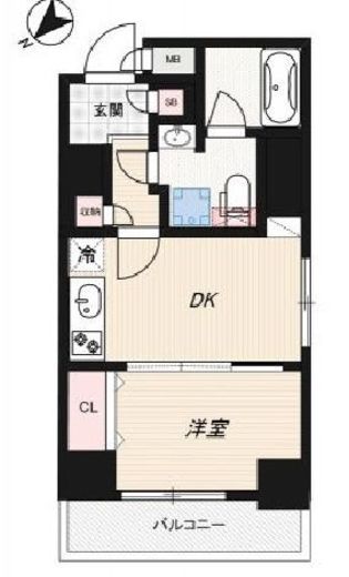 ジェノヴィア水天宮前2スカイガーデン　101号室　間取り