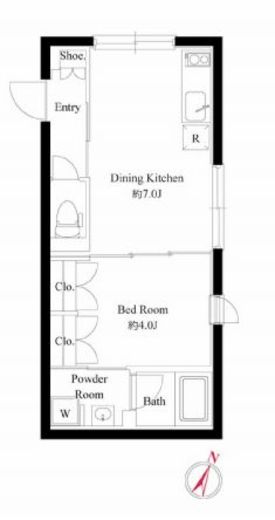 EDIT日本橋　202号室　間取り