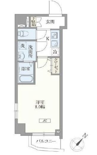グランパセオ神楽坂　602号室　間取り