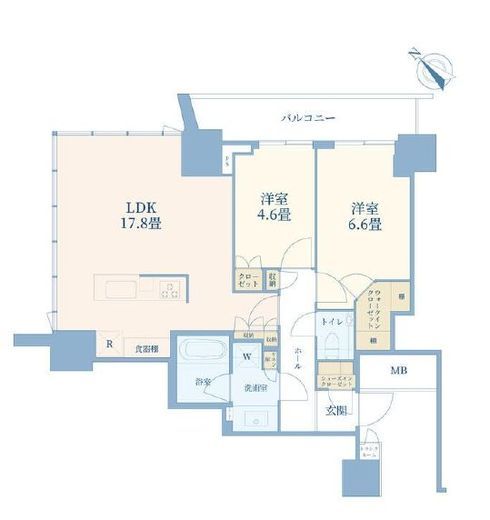 ミッドタワーグランド　1018号室　間取り