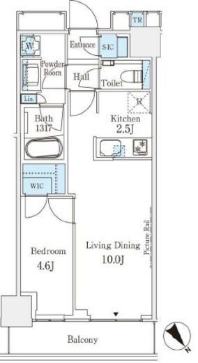 ミッドタワーグランド　716号室　間取り