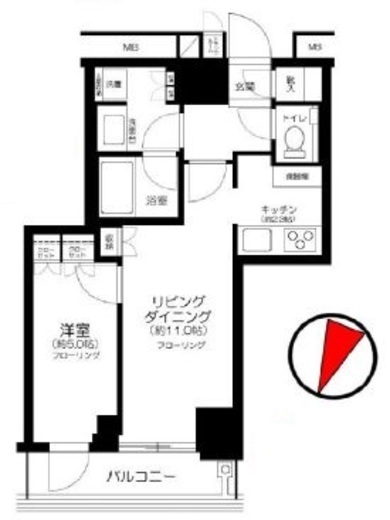 ミッドタワーグランド　720号室　間取り