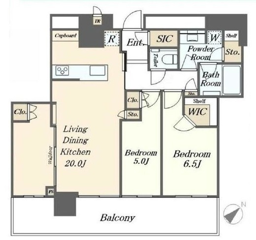 ミッドタワーグランド　1407号室　間取り