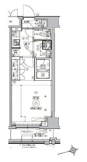 リルシア北新宿　502号室　間取り