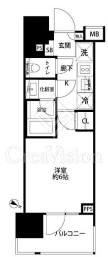 ピアース渋谷ウエスト　802号室　間取り