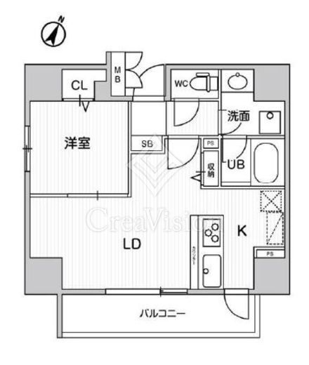 LUNIQ日本橋　404号室　間取り