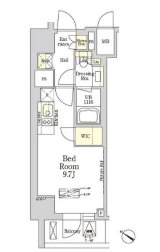 ザ・クラス南麻布　620号室　間取り