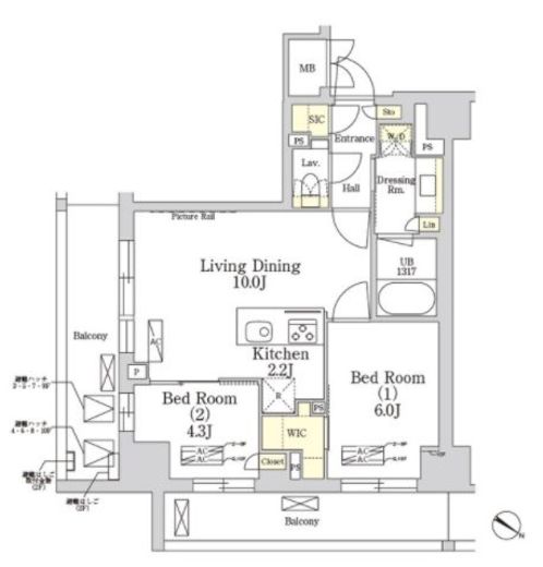 ザ・クラス南麻布　709号室　間取り