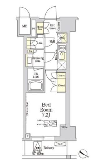 ザ・クラス南麻布　803号室　間取り