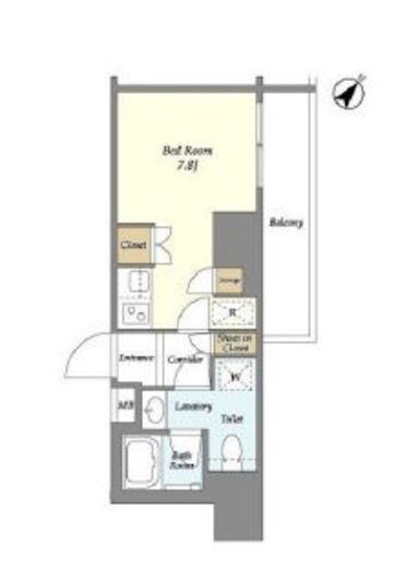 リビオメゾン勝どき　1110号室　間取り