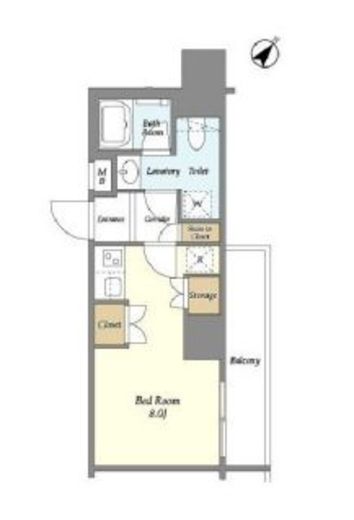 リビオメゾン勝どき　709号室　間取り