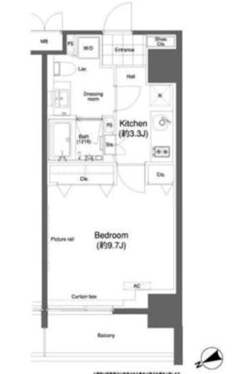 アーバネックス市谷柳町　501号室　間取り