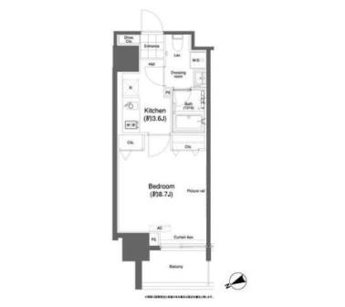 アーバネックス市谷柳町　804号室　間取り