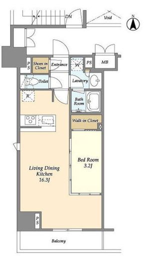 リーブルグラント神楽坂　401号室　間取り