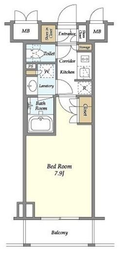 リーブルグラント神楽坂　504号室　間取り