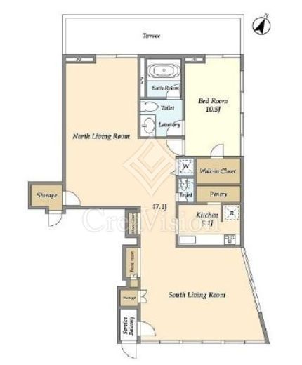 THE DOORS （ザ・ドアーズ）　002号室　間取り