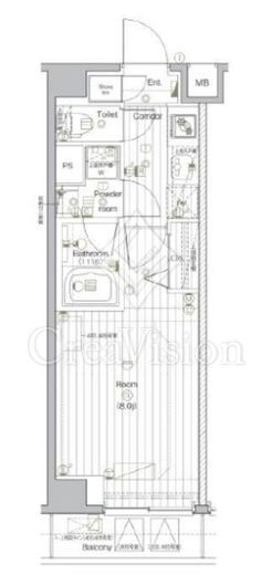 プレミアムキューブ・ジー北新宿DEUX　303号室　間取り