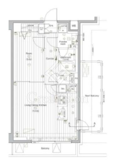 プレミアムキューブ・ジー北新宿DEUX　407号室　間取り
