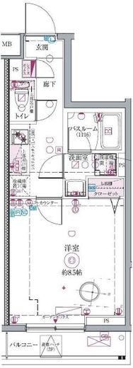 クレヴィスタ高田馬場　205号室　間取り