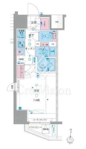 ジェノヴィア新宿早稲田グリーンヴェール　1103号室　間取り