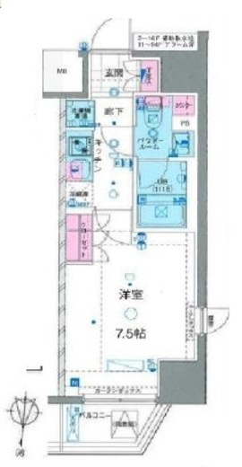 ジェノヴィア新宿早稲田グリーンヴェール　804号室　間取り