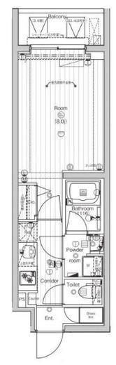 プレミアムキューブ東中野　203号室　間取り