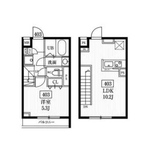 エルファーロ神楽坂　403号室　間取り